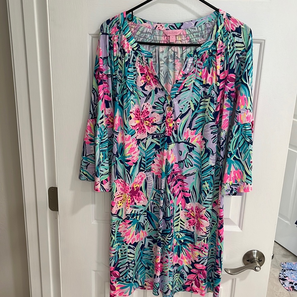 Lilly Pulitzer long sleeve cotton mini dress excellent condition